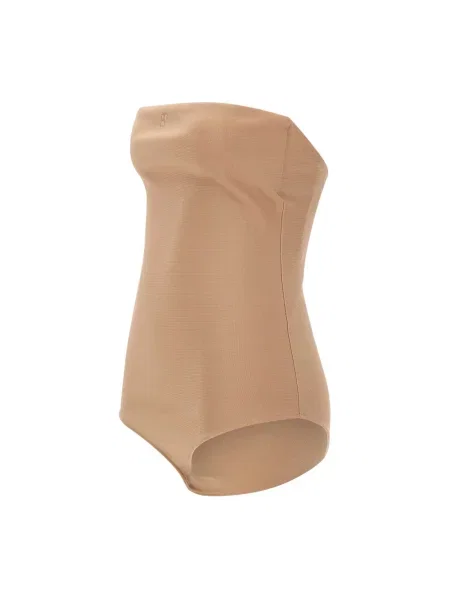 Koszulka Courreges z dżerseju beżowa