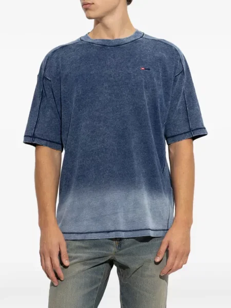 Tricou Diesel cu autograf albastru