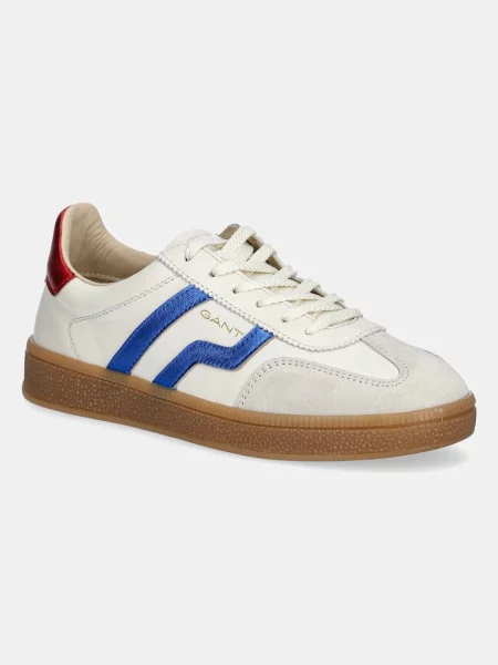 Gant sneakers din piele Cuzima bej alb