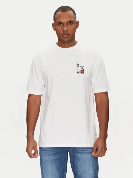 Guess Tricou Oversize alb