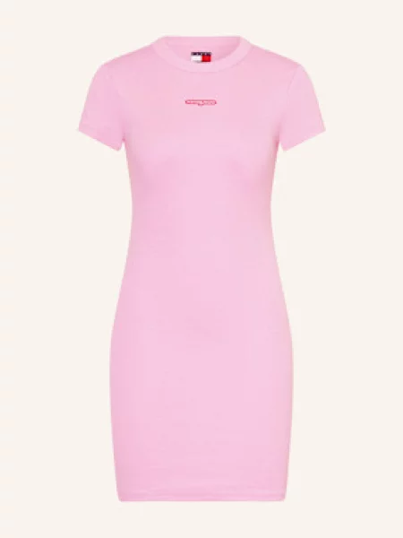 Tommy Jeans sukienka mini dopasowana różowy