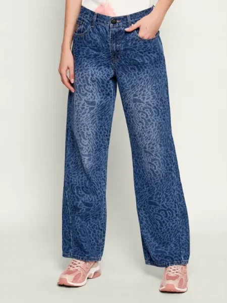One Teaspoon Blugi JACKSON | Relaxed fit | mid waist albastru