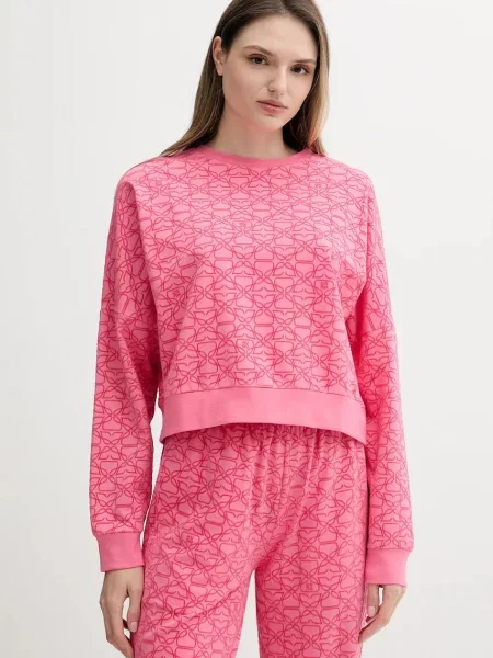 HUGO Mikina LOKKY Sweatshirt růžová