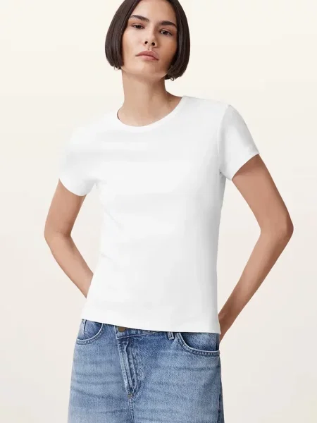 AllSaints tričko STEVIE bílé