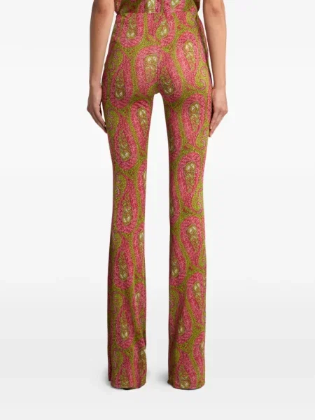Pantaloni Etro cu model paisley roz