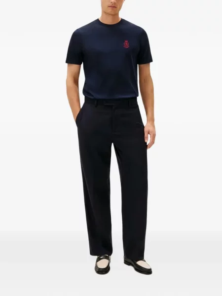 Μπλούζα Tommy Hilfiger με αυτόγραφο μπλε
