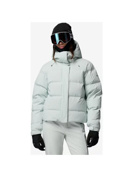 Kurtka z kapturem Columbia Roffe Ridge Down Heat Seal zielony wodny XS biała