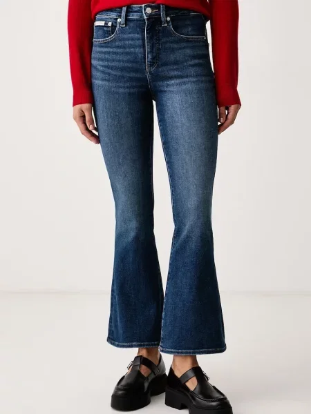 Calvin Klein Jeans blugi flared pentru femei albastru