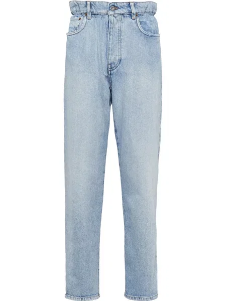 Blugi drepți Miu Miu albastru