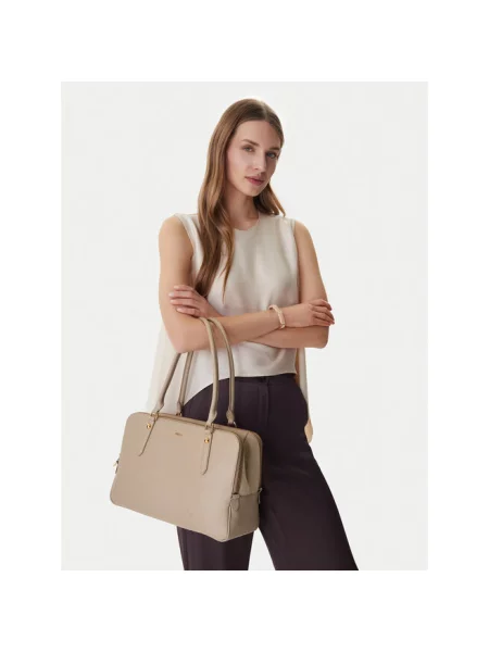 Torebka Furla skórzana beżowa