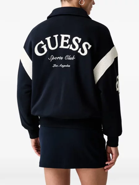 Geacă bomber Guess cu broderie albastru