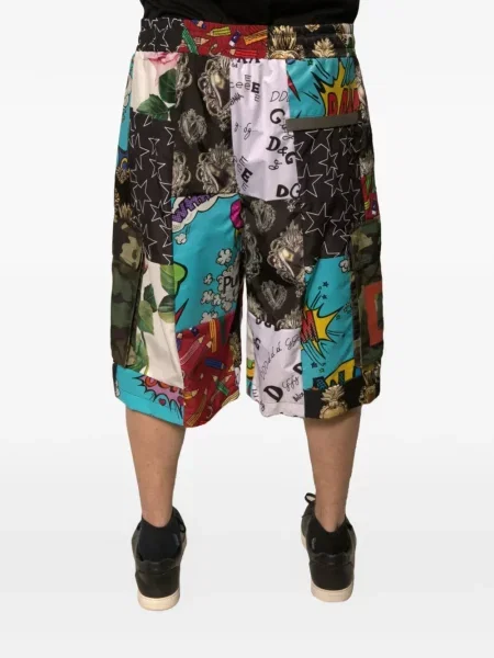 Шорти cargo Dolce & Gabbana с автограф черно