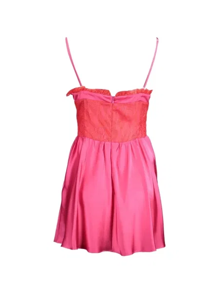 Rochie mini Gaelle din dantelă roz