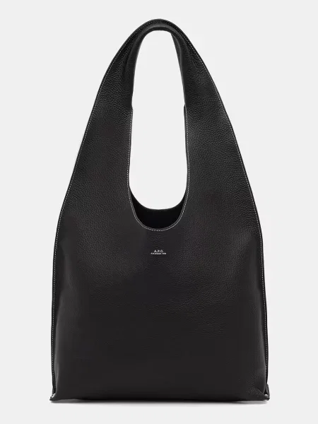 A.P.C. geantă tote pentru femei din piele le neige clou negru
