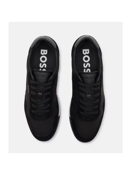 Sneakersy Boss skórzane czarne