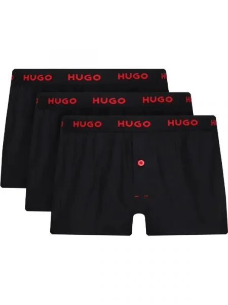 Hugo Bodywear Chiloți boxer WOVEN BOXER TRIPLET negru