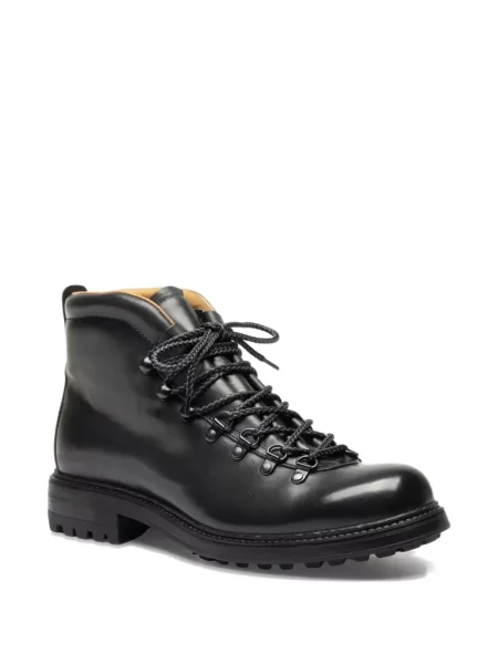 Botine Officine Creative cu șireturi din piele gri