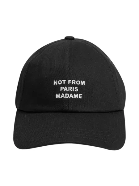 Drôle de Monsieur czapka z daszkiem La Casquette Slogan z aplikacją czarny