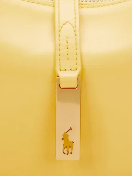 Πλεκτή μακρύς φόρεμα σε στυλ πουκάμισου Polo Ralph Lauren με halter λαιμόκοψη λευκό