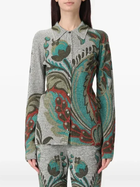 Cămașă Etro cu model paisley gri