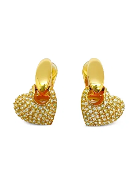 Cercei Jennifer Gibson Jewellery cu motiv cu inimi auriu