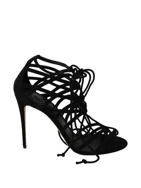 Sandale Dolce & Gabbana cu șireturi din dantelă negru