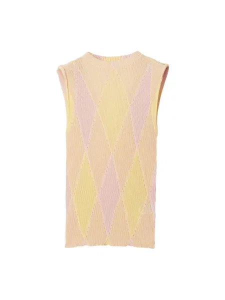 Dzianinowy wielobarwność sweter Burberry z wzorem argyle