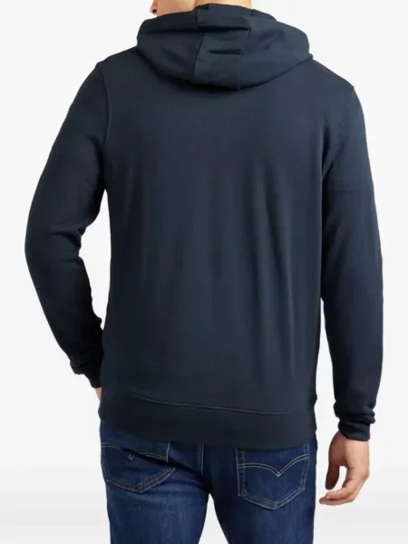Суичър с качулка Lyle & Scott бродиран синьо