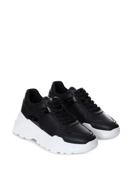 Sneakerși Just Cavalli din piele negru