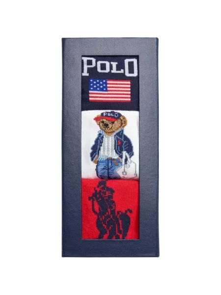 Кожени чорапи Polo Ralph Lauren с отворена пета с пейсли десен бяло