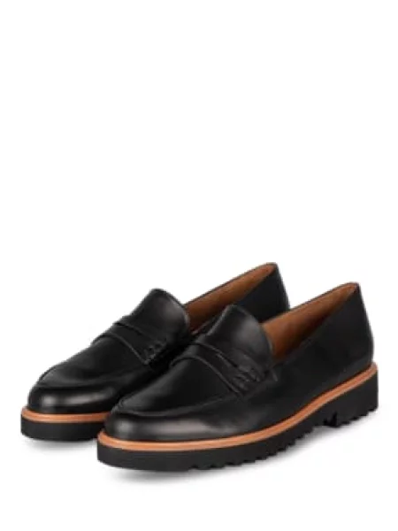 Paul Green Penny Loafers schwarz czarne