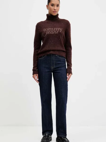 Tommy Jeans jeansy high waist granatowe