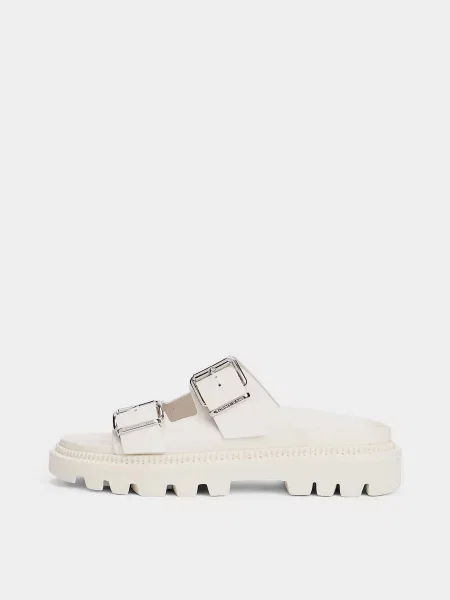 Кожаные шлепанцы Tommy Hilfiger белые