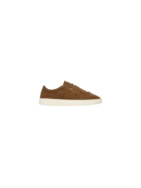 Sneakersy Boss zamszowe brązowe