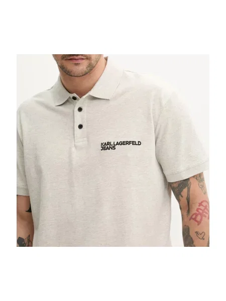 Tricou polo Karl Lagerfeld bej