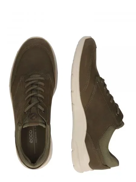 Sneakerși Ecco cu șireturi maro