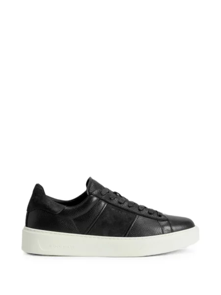 Sneakerși Woolrich din piele clasici albastru
