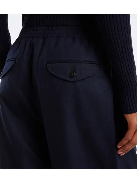 Pantaloni Jil Sander de lână albastru