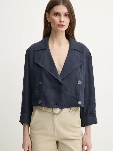 Marella palton de in FLAVIO femei marin de tranzitie oversize albastru