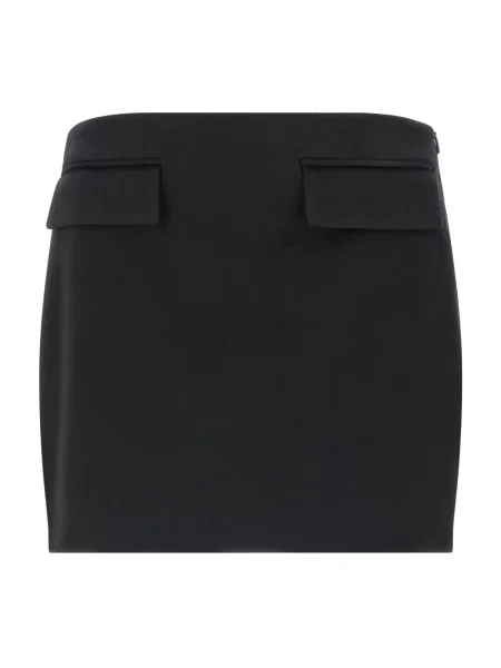 Mała mały spódnica mini Ferragamo z kaszmiru czarna