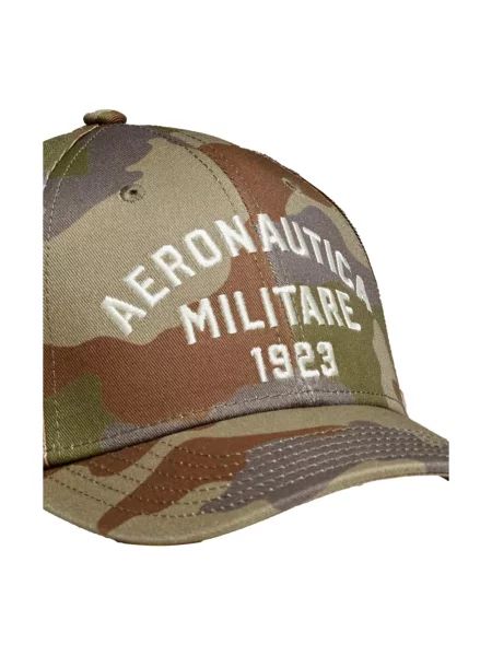 Aeronautica Militare Akcesoria unisex ONE SIZE Czapka z Nadrukiem Kamuflażu Aeronautica Militare Ha zielony
