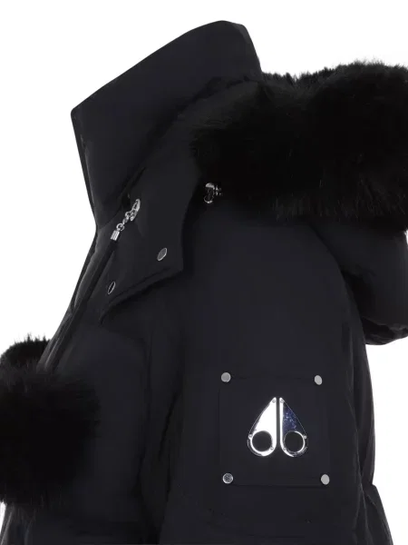 Geacă cu puf Moose Knuckles cu glugă cu blană negru