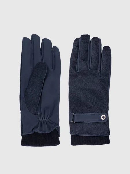 Перчатки Stefano Ricci из нубука синие