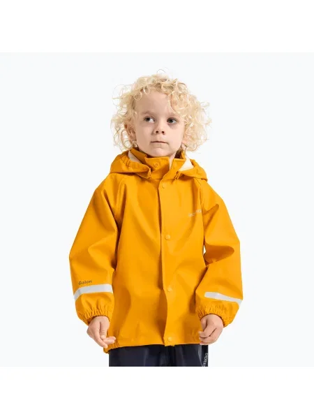 Gyerek esőkabát Didriksons Slaskeman oat yellow. Méret: sárga
