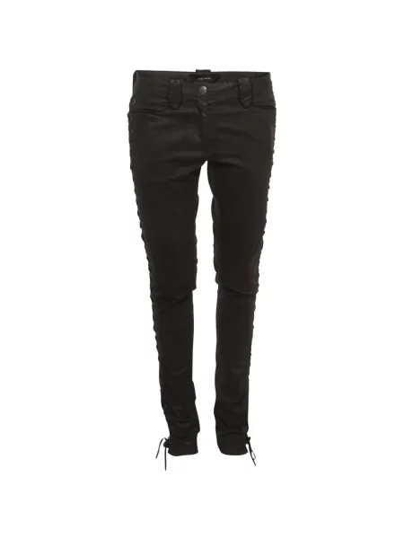 Blugi skinny Isabel Marant cu șireturi din dantelă skinny fit negru