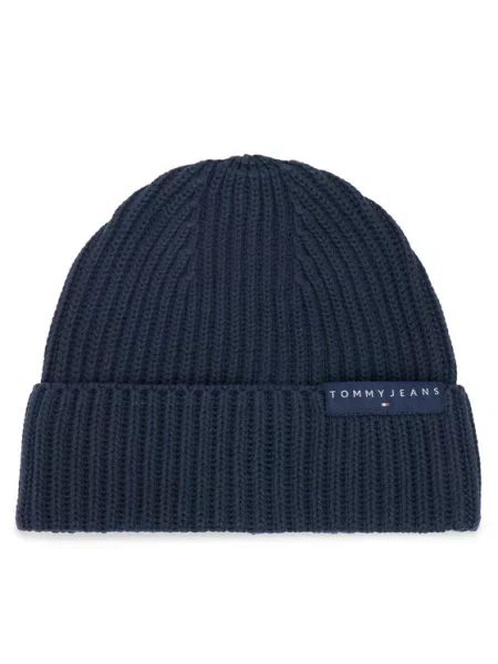 Tommy Jeans Căciulă Tjm Linear Logo Beanie Bleumarin