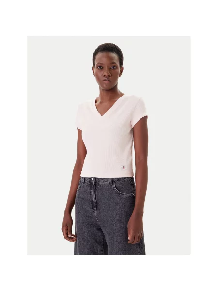 T-Shirt Calvin Klein Jeans ροζ