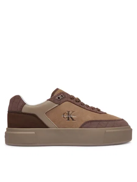 Calvin Klein Sneakers Prime Cupsole Laceup Nu-Su Croc maro