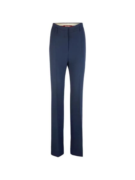 Cu centură pantaloni Max Mara albastru