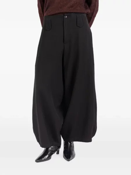 Pantaloni palazzo Société Anonyme de lână negru